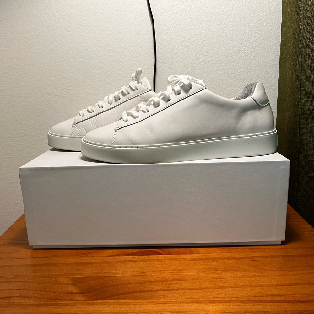 Norse Projects White Leather Low-Top Sneakers — Clean Minimalist Design